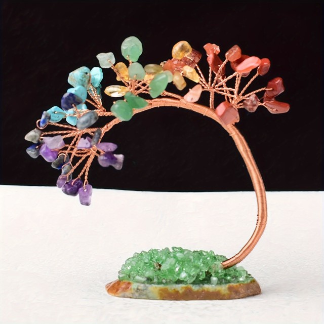 Ročno izdelano drevo življenja – Čakre naravni kristali