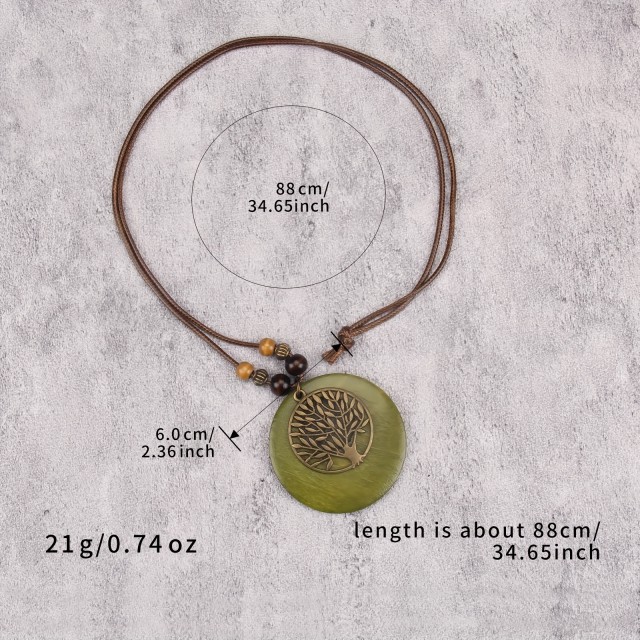 Vintage Bohemska Ogrlica Drevo Življenja 3 barve
