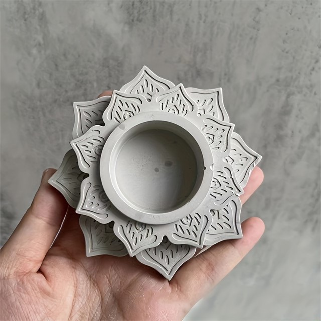 Silikonski kalup za svečnik – mandala cvet