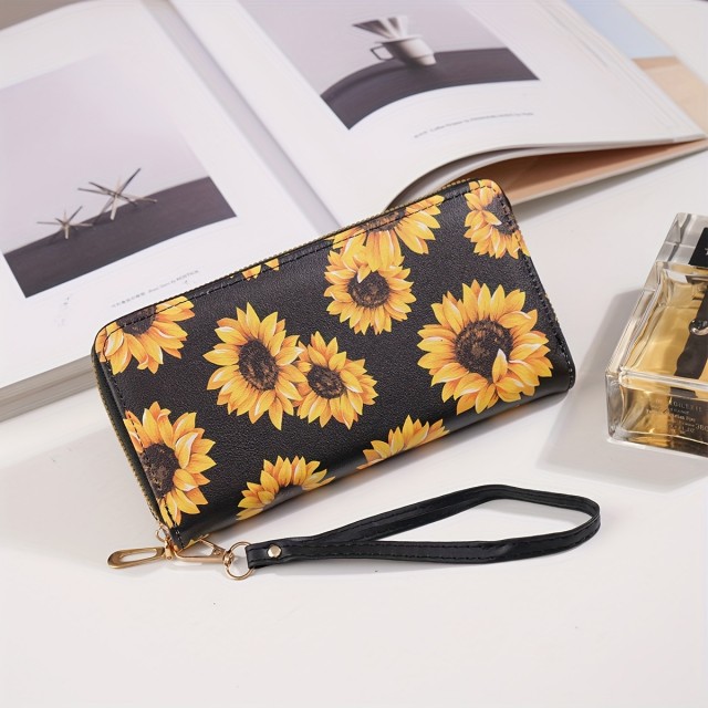 Prelepa ženska denarnica s potiskom sončnic