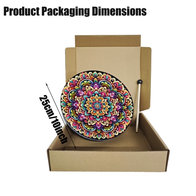 Šamanski boben mandala boben s palicami - glasbilo za meditacijo