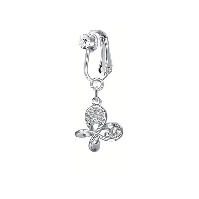 Fake piercing za popek z metuljčkom