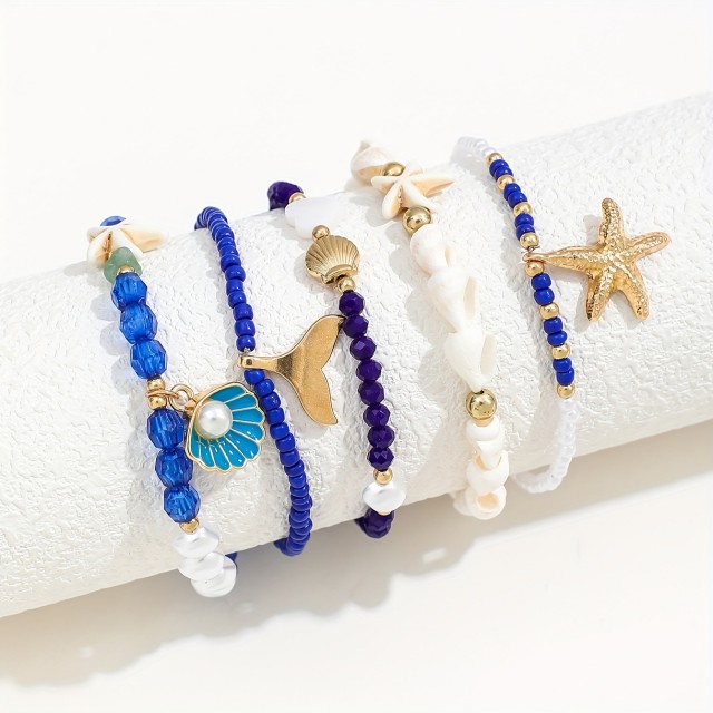 5 delni komplet zapestnic v morskem stilu