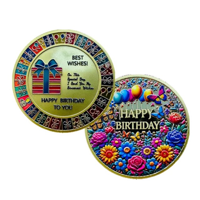 Spominski kovanec HAPPY BIRTHDAY 