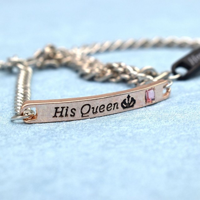 Komplet 2 zapestnic HIS QUEEN, HER KING