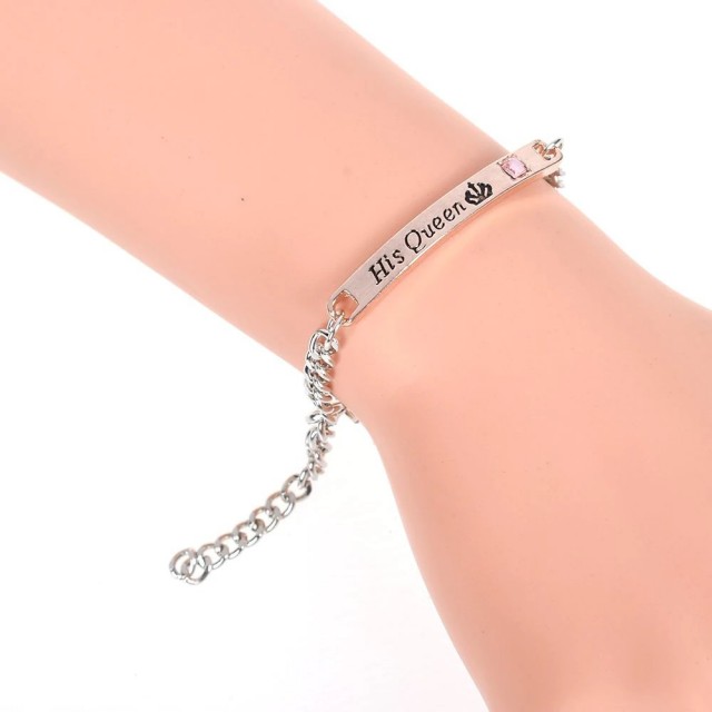 Komplet 2 zapestnic HIS QUEEN, HER KING