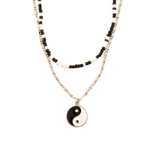 Dvojna verižica z obeskom Jin Janga 