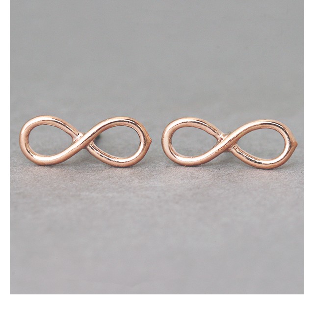 Uhani vtični Infinity zlati