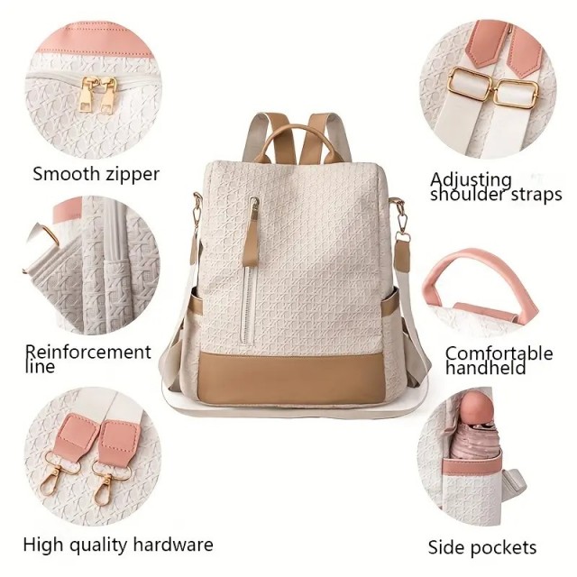 Eleganten nahrbtnik v črno beli ali kaki barvi