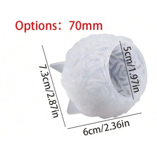 Okrogel silikonski model z vrtnicami 