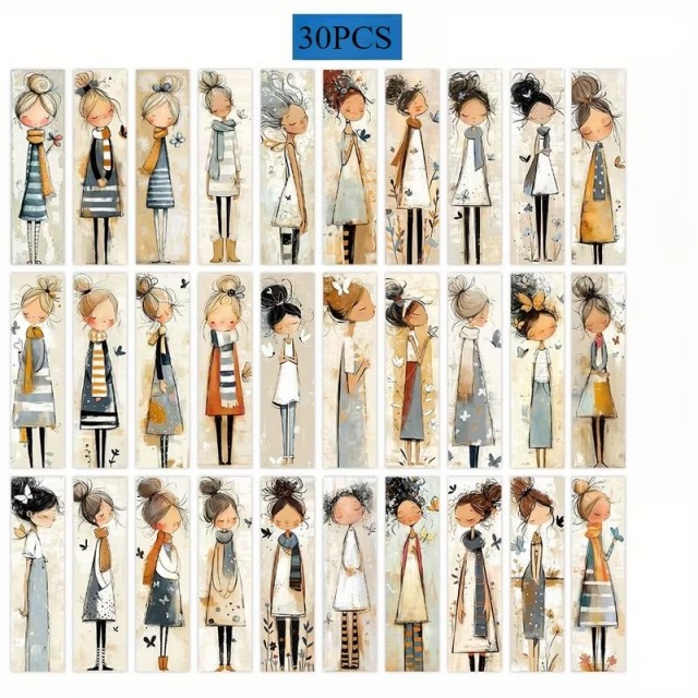 30 simpatičnih knjižnih kazal z motivom punčke