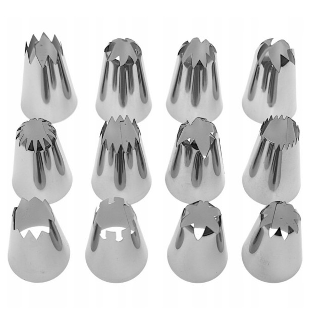 Komplet z 12 kovinskimi nastavki za dekoracijo