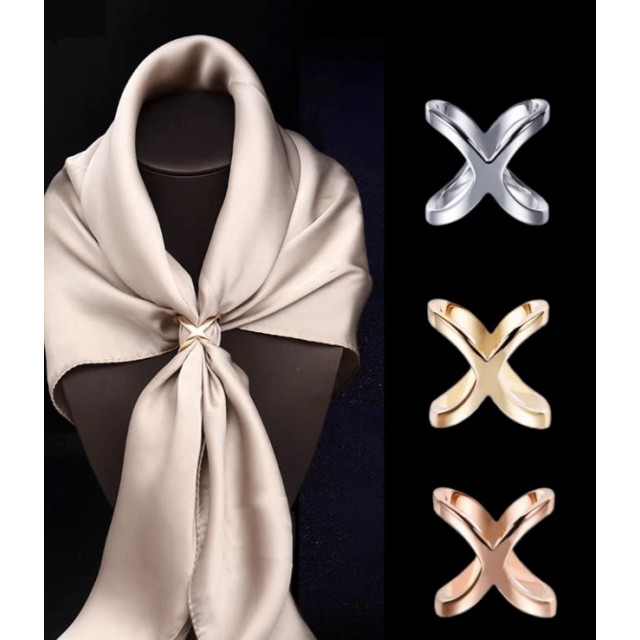 Komplet treh elegantih sponk za rutko in šal