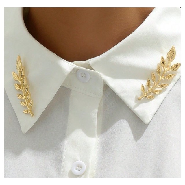 Komplet 2 brošk za ovratnik - 2 barvi 