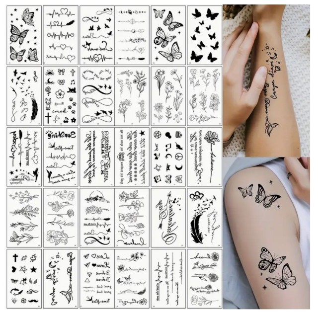 Komplet 30 tattoo nalepk 
