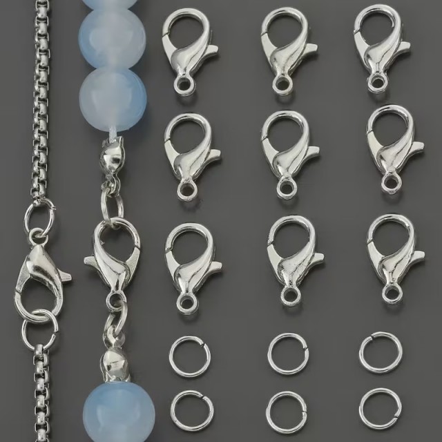 Karabini s spojnimi obročki za izdelavo nakita – 50 kosov