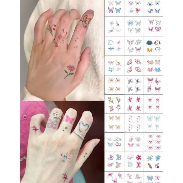 Set manjših tatujev za roke in prste 