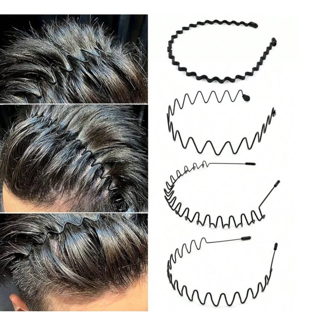 Komplet 4 valovitih obročkov za lase – UNI