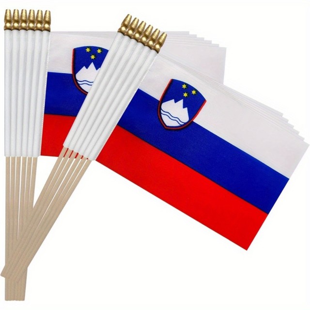 Slovenske majhne mini ročne zastave - komplet 2 mini zastav