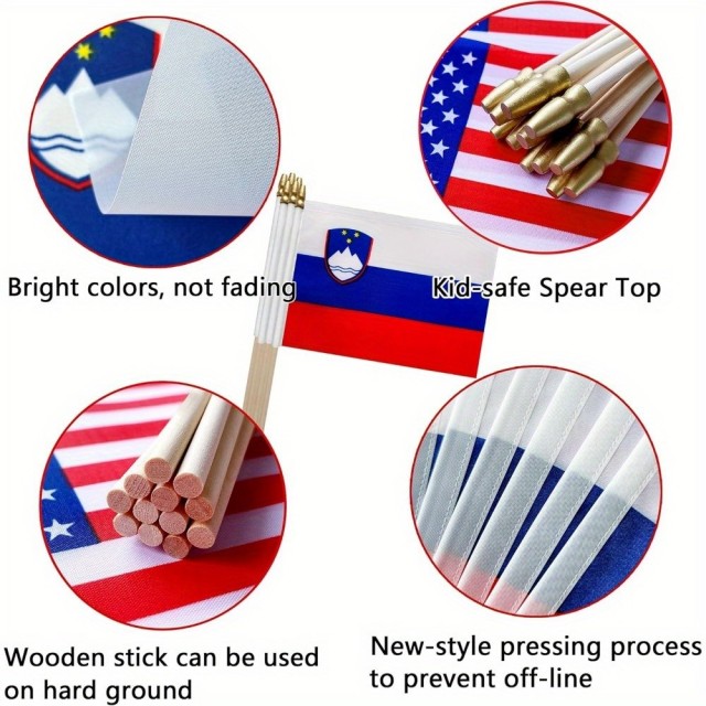 Slovenske majhne mini ročne zastave - komplet 2 mini zastav