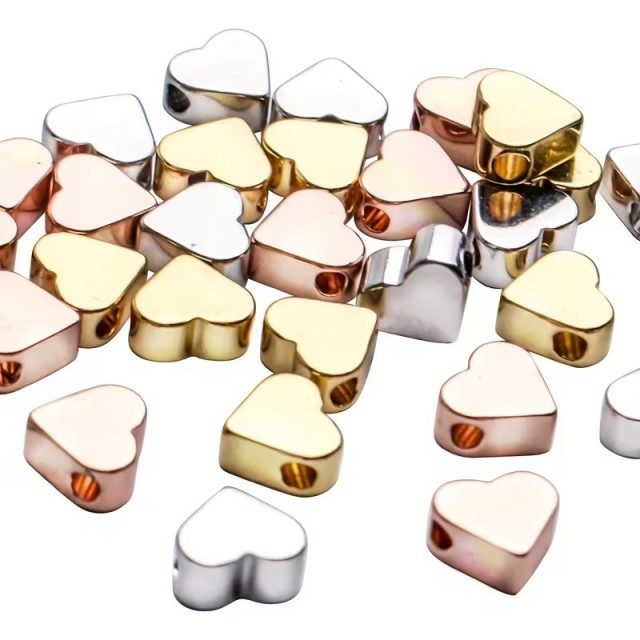 Mini obeski v obliki srčka za izdelavo nakita – 20 kosov