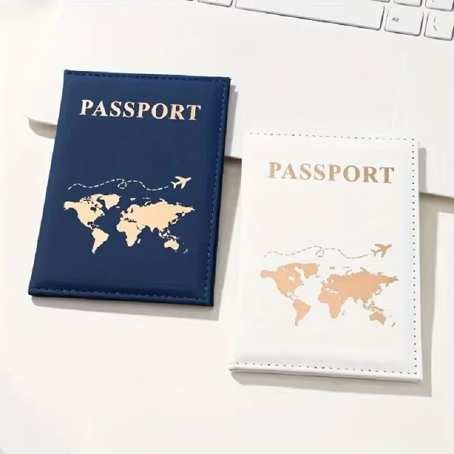 Komplet 2 ovitkov za potni list ZANJO & ZANJ modre in bele barve