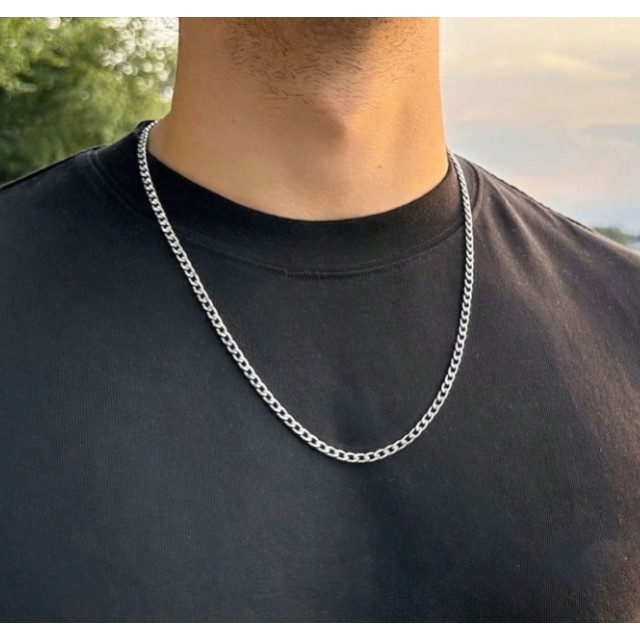 Močna jeklena verižica za moške 