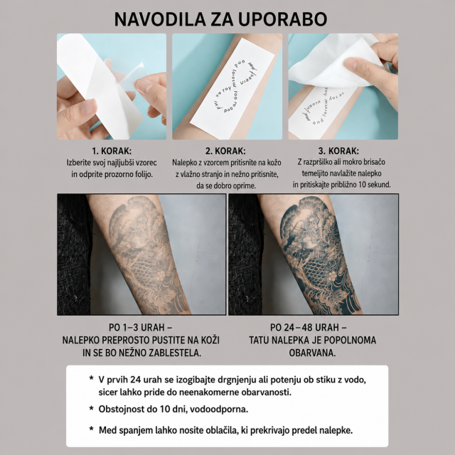 Začasna tetovaža z motivom lastovke