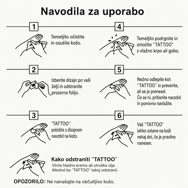 Začasna tetovaža z motivom lilij