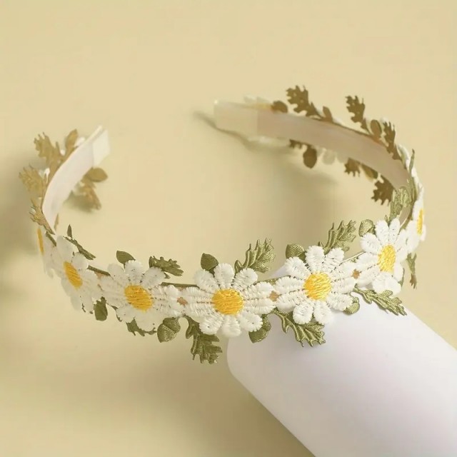 1 kos elegantnega okrasnega naglavnega traku z marjeticami