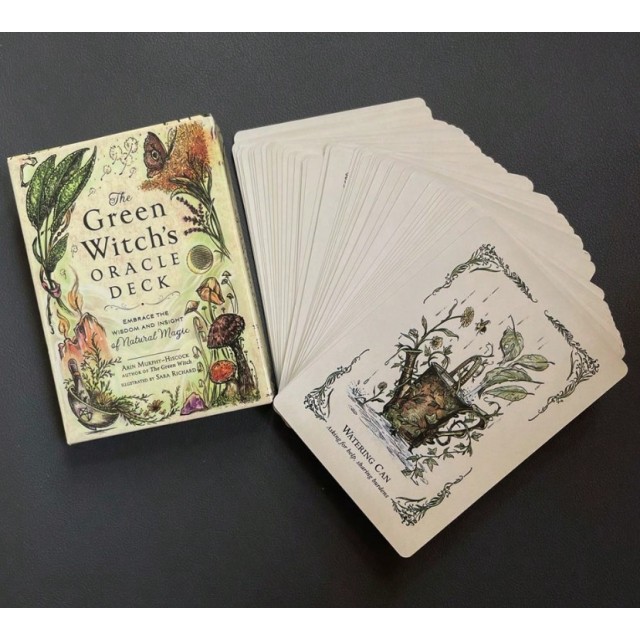 Zelene orakeljske čarovniške orakeljske karte, karte za vedeževanje