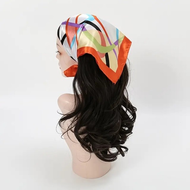 Elegantna kvadratna ruta v oranžni barvi