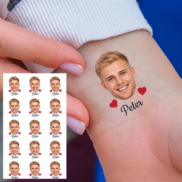 Personalizirana tattoo nalepka z obrazom in imenom