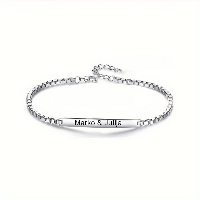 Komplet 2 personaliziranih zapestnic z gravuro po vaši želji