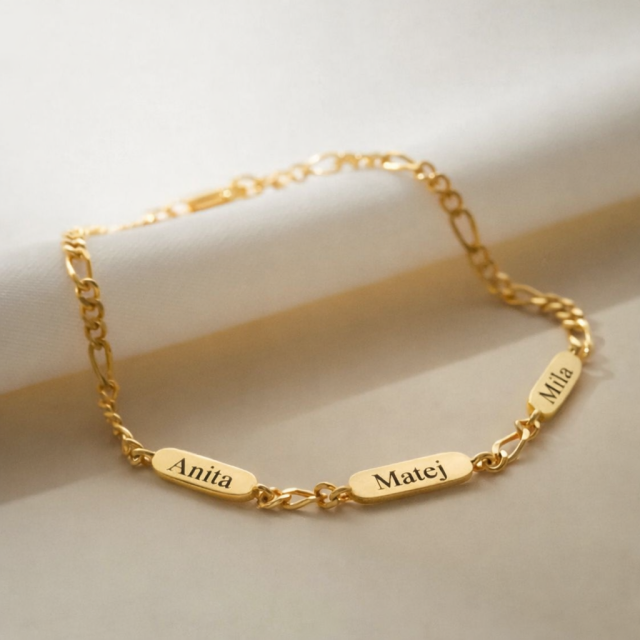 Personalizirana zapestnica z imeno do 3 gravure