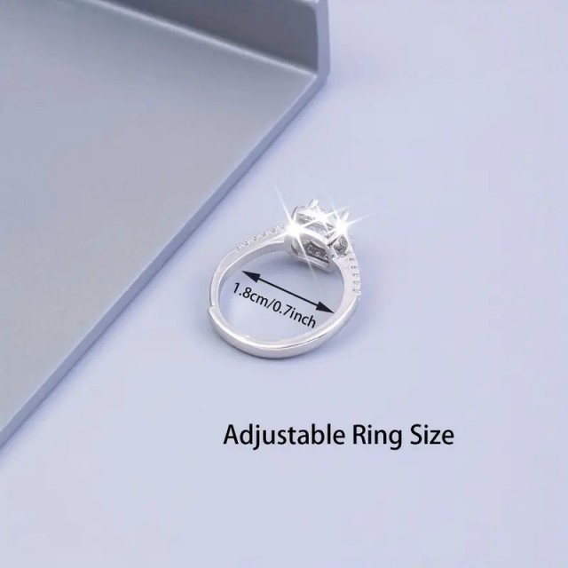 Nastavljiv razkošen prstan s cirkoni