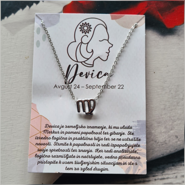 Verižica srebrna HOROSKOP, 12 nebesnih znamenj