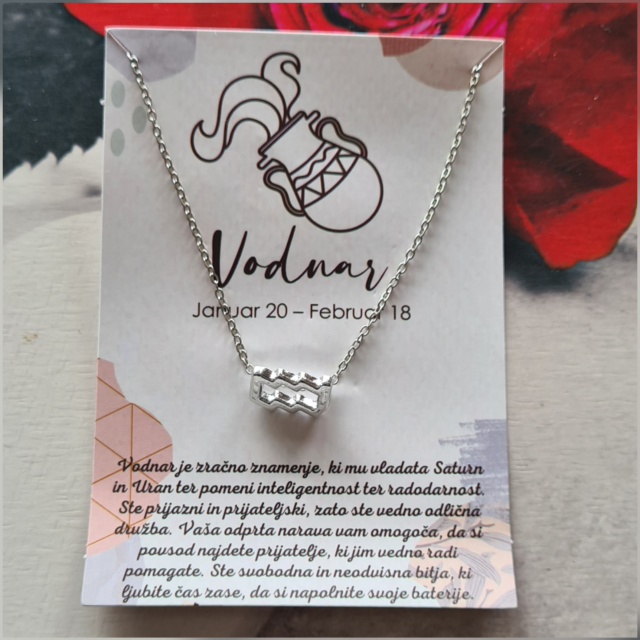 Verižica srebrna HOROSKOP, 12 nebesnih znamenj