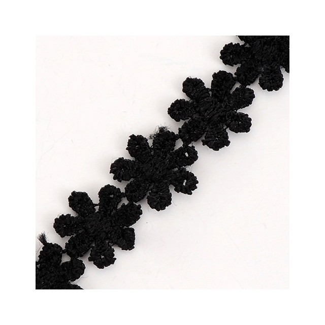 Choker verižica z rožico črna