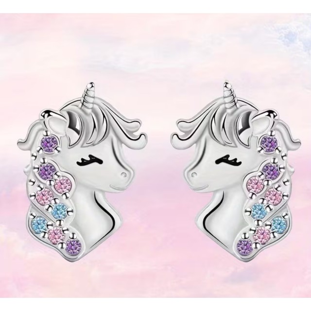 Prikupni vtični uhani s samorogi 