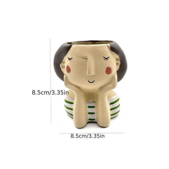 Cvetlični lonček VILA Z ZELENIM PULOVERČKOM