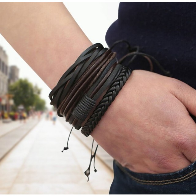 Komplet 4 moških zapestnic