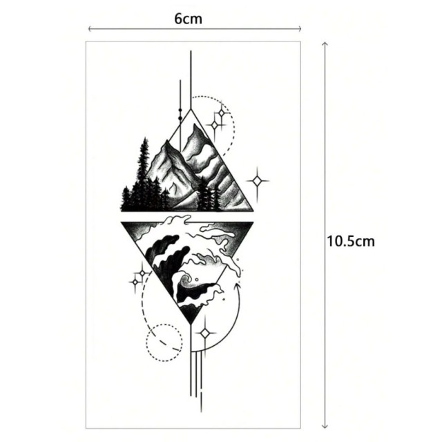 Set manjših tatujev v črni barvi - 20 v kompletu 