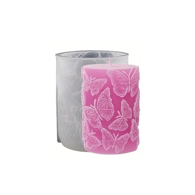 3D silikonski kalup za izdelavo sveče z metulji