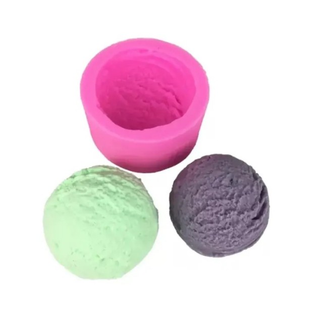 Silikonski modelček za izdelavo sveč ali mil sladoledna kepica