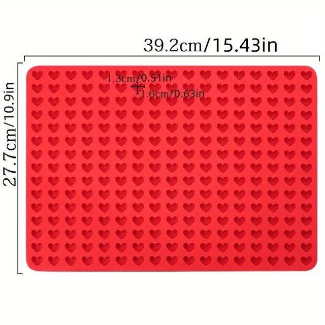 Velik silikonski model z 255 srci za dekoracijo sveč mil tort
