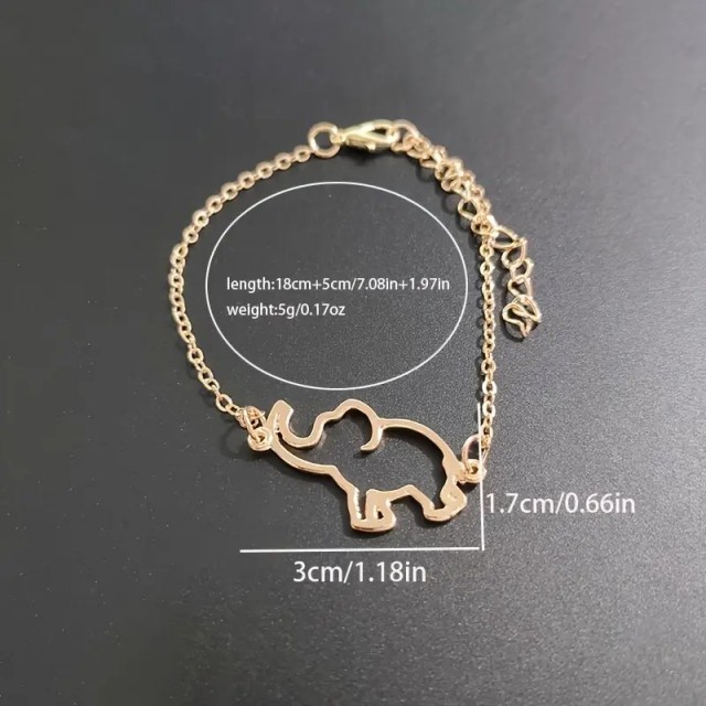 Zapestnica iz nerjavečega jekla slonček