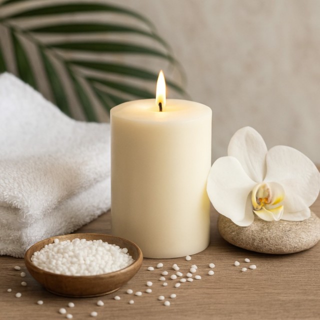 Sojin vosek za sveče v pastilah za prostostoječe sveče -kalupi 