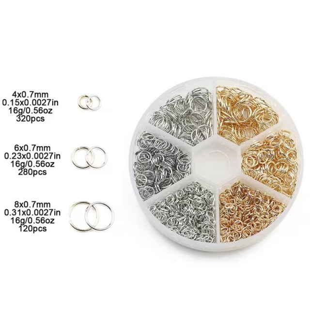 Spojni obročki za izdelavo nakita srebrni in zlati 