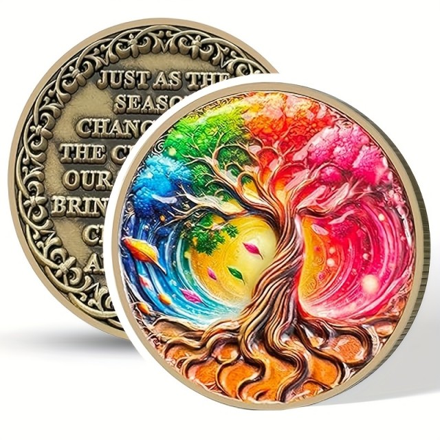Spominski kovanec Drevo letnih časov – spremembe, izzivi in lepota življenja